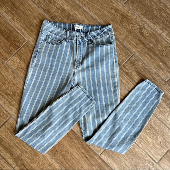 Sky and Sparrow Striped Jeans - Picture 1 of 5